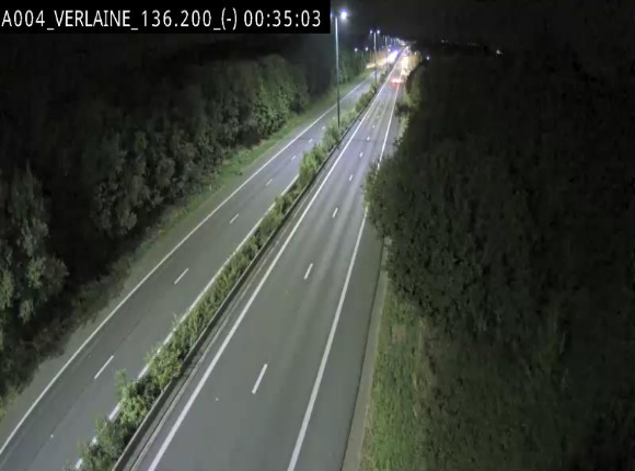 <h2>Webcam sur l'E411 à hauteur du pont surplombant la N40, à proximité de la sortie 26 Verlaine - Libramont-Chevigny. Vue orientée vers Namur</h2>