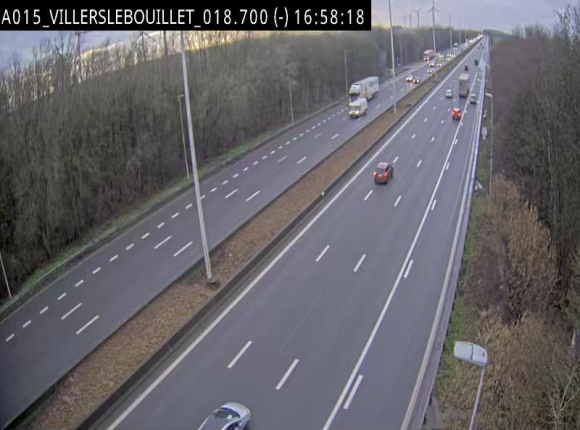 Webcam autoroute Belgique - Villers-le-Bouillet - E42 direction Liège - BK 18.7