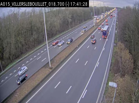 <h2>Webcam autoroute Belgique - Villers-le-Bouillet - E42 direction Liège - BK 18.7</h2>