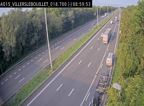 <h2>Webcam autoroute Belgique - Villers-le-Bouillet - E42 direction Liège - BK 18.7</h2>