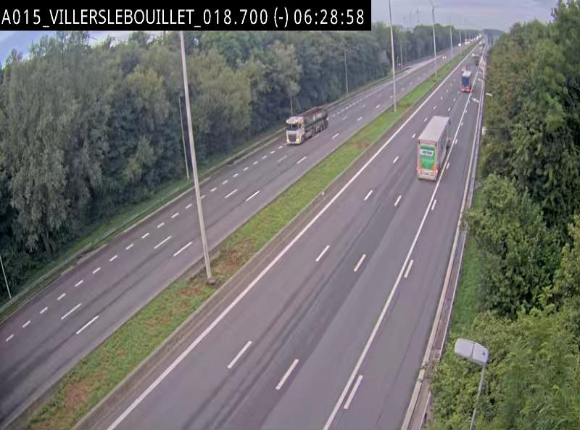 <h2>Webcam autoroute Belgique - Villers-le-Bouillet - E42 direction Liège - BK 18.7</h2>