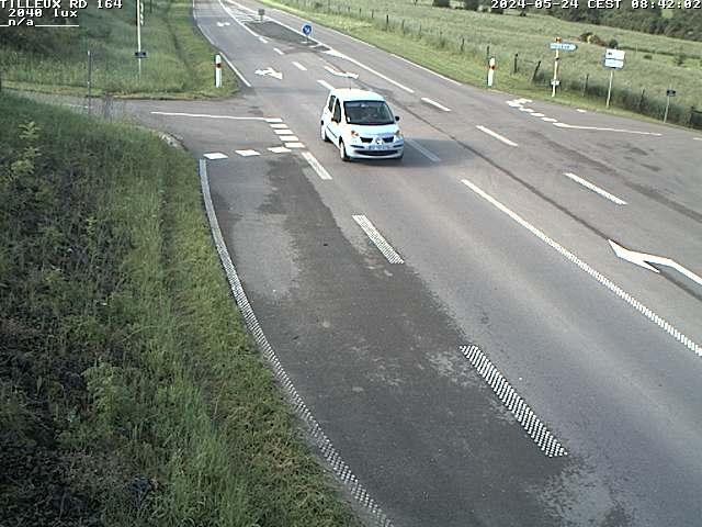 <h2>Webcam sur la RD164 à Tilleux. Vue orientée vers Neufchâteau</h2>