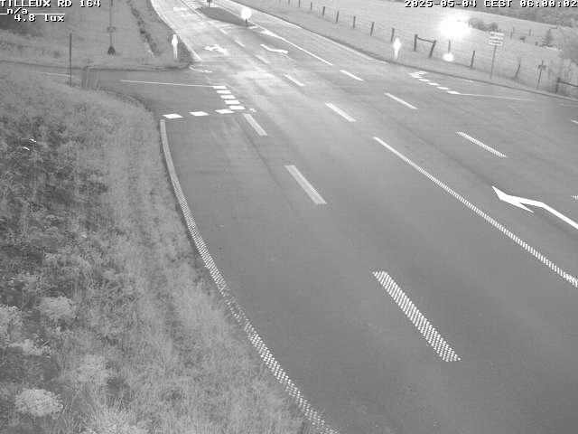 Webcam sur la RD164 à Tilleux. Vue orientée vers Neufchâteau