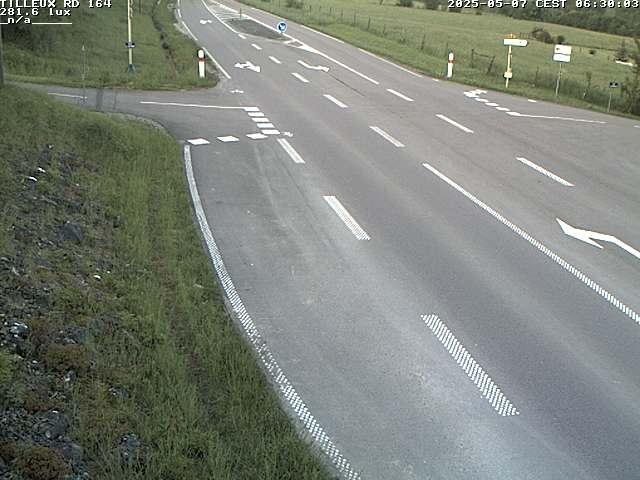Webcam sur la RD164 à Tilleux. Vue orientée vers Neufchâteau