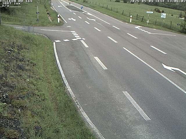Webcam sur la RD164 à Tilleux. Vue orientée vers Neufchâteau
