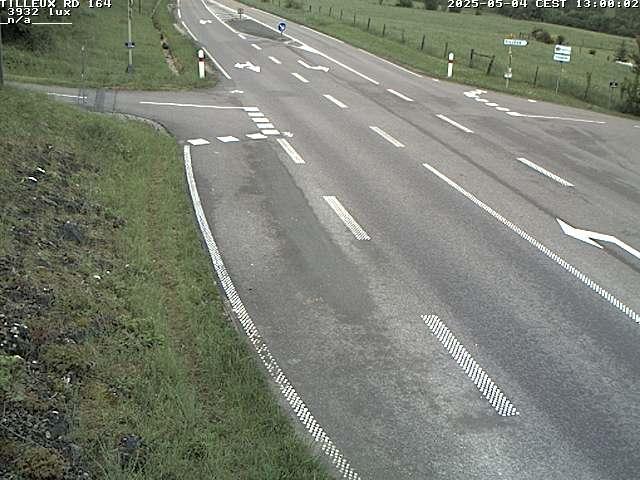 Webcam sur la RD164 à Tilleux. Vue orientée vers Neufchâteau
