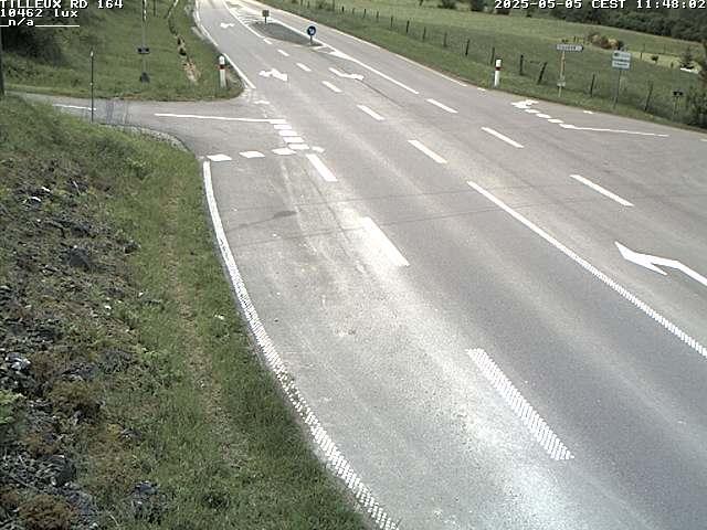 Webcam sur la RD164 à Tilleux. Vue orientée vers Neufchâteau