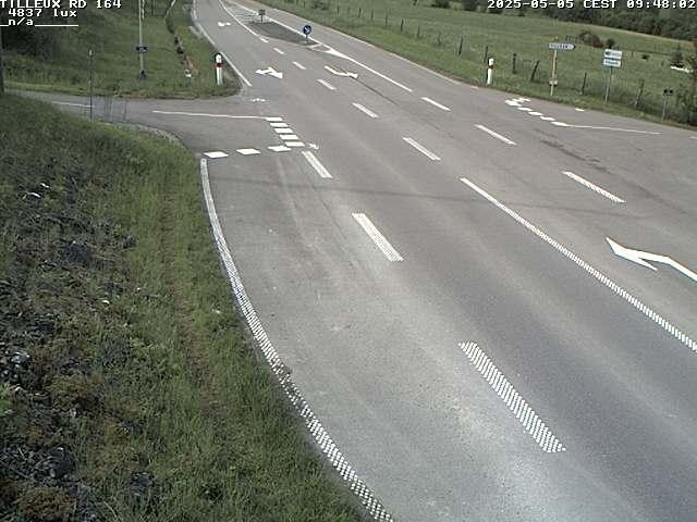 Webcam sur la RD164 à Tilleux. Vue orientée vers Neufchâteau