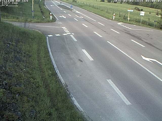 Webcam sur la RD164 à Tilleux. Vue orientée vers Neufchâteau