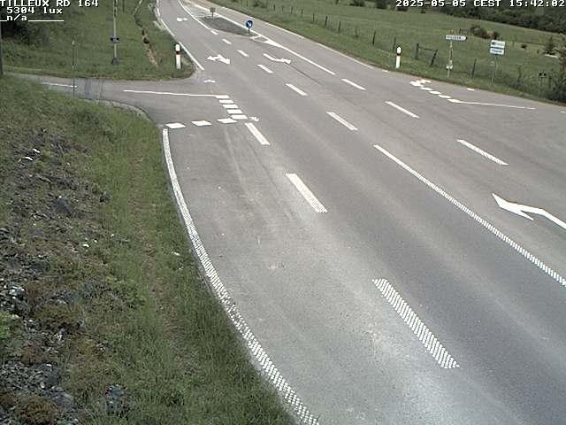 Webcam sur la RD164 à Tilleux. Vue orientée vers Neufchâteau