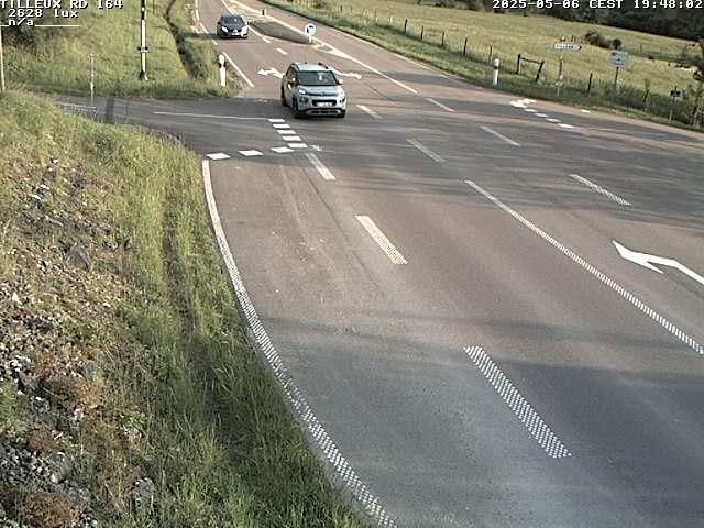 Webcam sur la RD164 à Tilleux. Vue orientée vers Neufchâteau