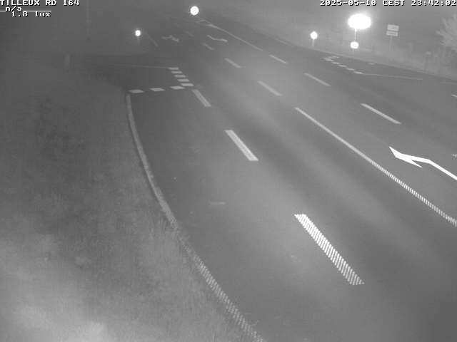 Webcam sur la RD164 à Tilleux. Vue orientée vers Neufchâteau