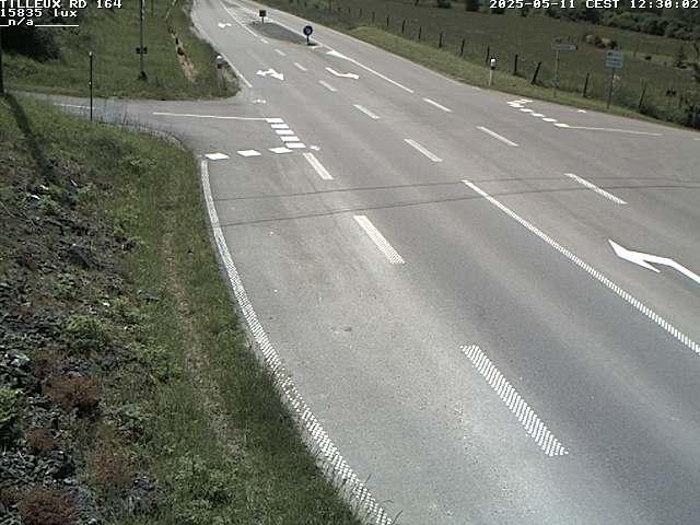 Webcam sur la RD164 à Tilleux. Vue orientée vers Neufchâteau