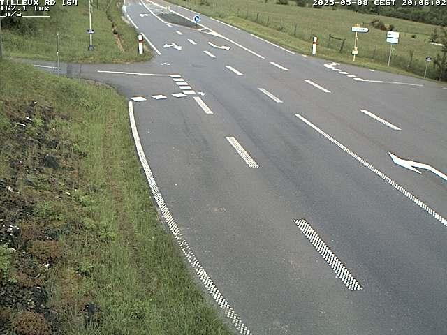 Webcam sur la RD164 à Tilleux. Vue orientée vers Neufchâteau
