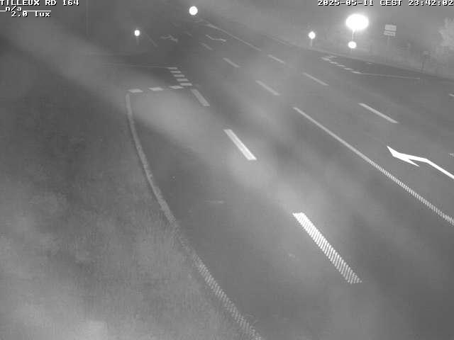Webcam sur la RD164 à Tilleux. Vue orientée vers Neufchâteau