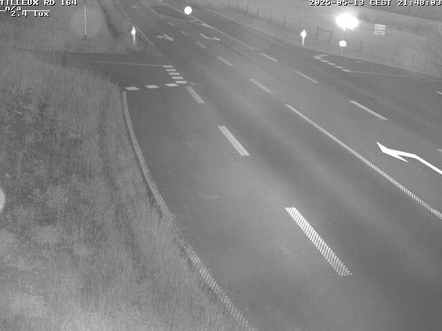 Webcam sur la RD164 à Tilleux. Vue orientée vers Neufchâteau