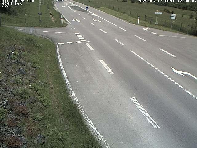 Webcam sur la RD164 à Tilleux. Vue orientée vers Neufchâteau