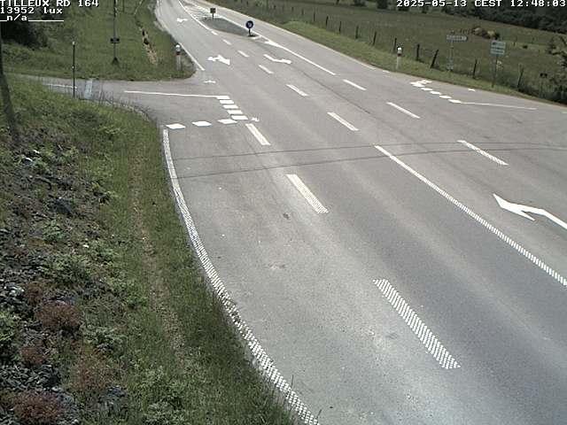 Webcam sur la RD164 à Tilleux. Vue orientée vers Neufchâteau