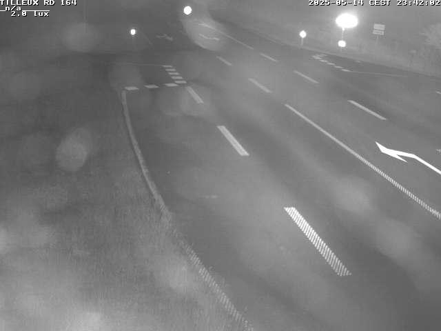 Webcam sur la RD164 à Tilleux. Vue orientée vers Neufchâteau