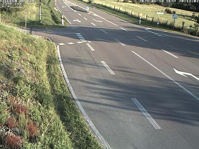 Webcam sur la RD164 à Tilleux. Vue orientée vers Neufchâteau