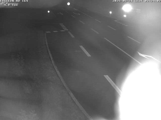 Webcam sur la RD164 à Tilleux. Vue orientée vers Neufchâteau
