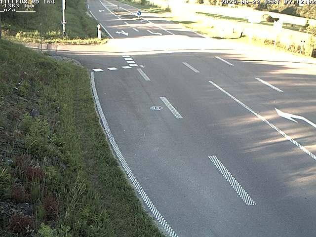 Webcam sur la RD164 à Tilleux. Vue orientée vers Neufchâteau