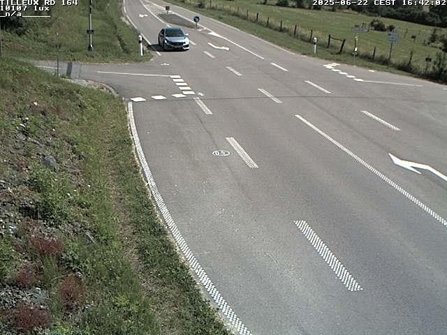 Webcam sur la RD164 à Tilleux. Vue orientée vers Neufchâteau