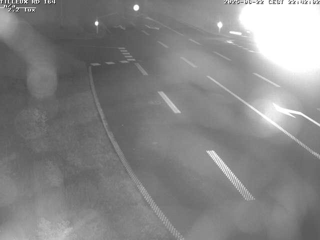 Webcam sur la RD164 à Tilleux. Vue orientée vers Neufchâteau