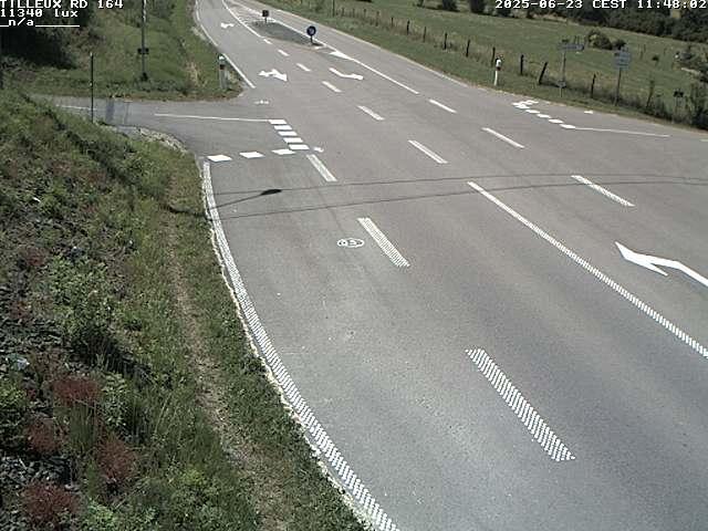Webcam sur la RD164 à Tilleux. Vue orientée vers Neufchâteau