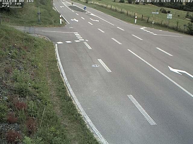 Webcam sur la RD164 à Tilleux. Vue orientée vers Neufchâteau
