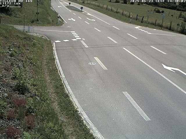 Webcam sur la RD164 à Tilleux. Vue orientée vers Neufchâteau