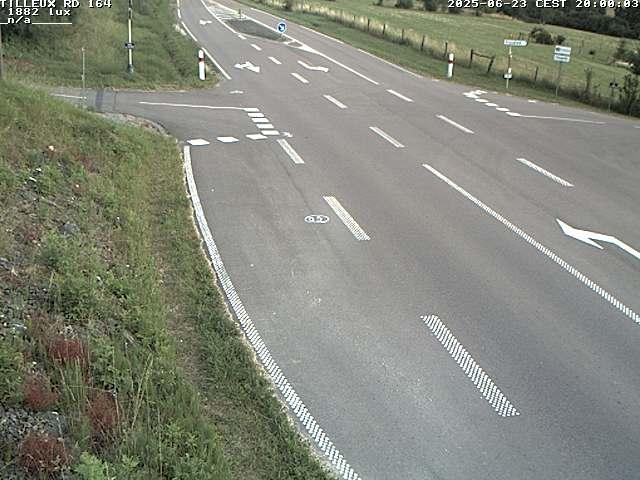 Webcam sur la RD164 à Tilleux. Vue orientée vers Neufchâteau