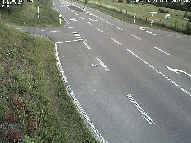 Webcam sur la RD164 à Tilleux. Vue orientée vers Neufchâteau