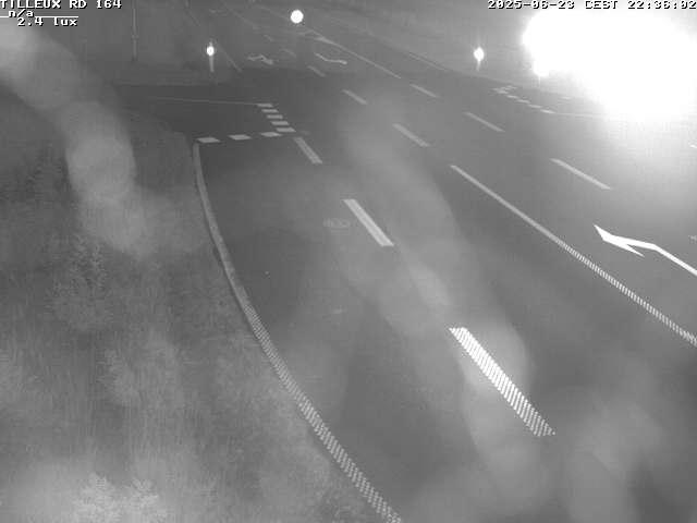 Webcam sur la RD164 à Tilleux. Vue orientée vers Neufchâteau