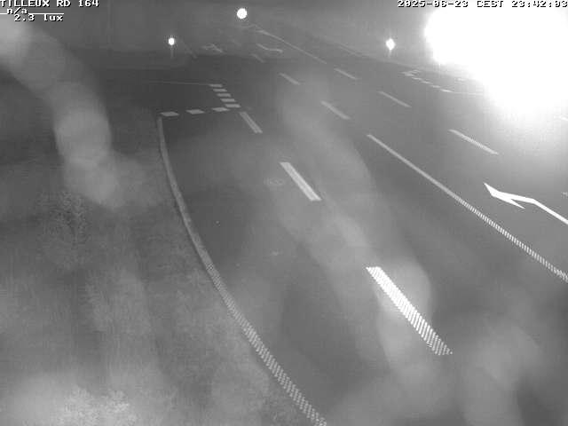 Webcam sur la RD164 à Tilleux. Vue orientée vers Neufchâteau