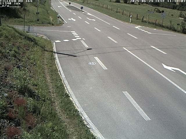 Webcam sur la RD164 à Tilleux. Vue orientée vers Neufchâteau