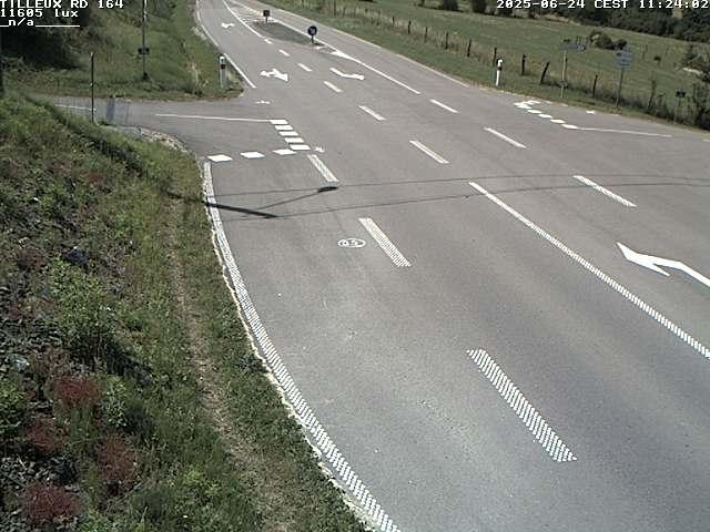 Webcam sur la RD164 à Tilleux. Vue orientée vers Neufchâteau
