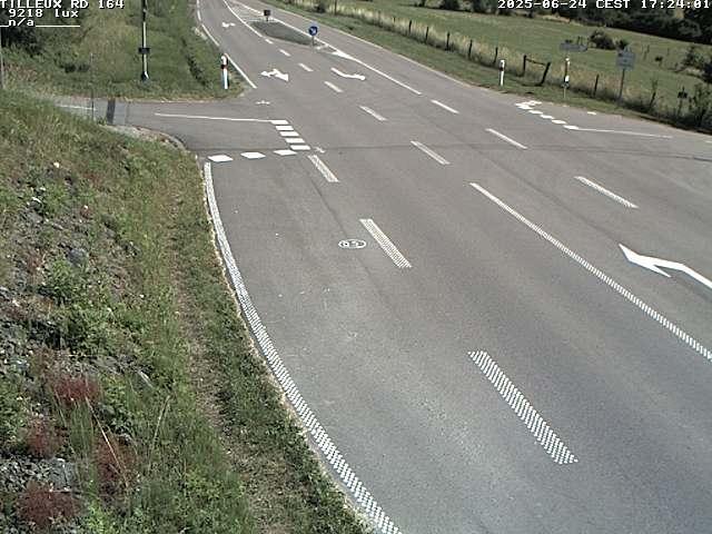 Webcam sur la RD164 à Tilleux. Vue orientée vers Neufchâteau