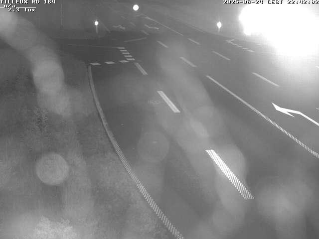 Webcam sur la RD164 à Tilleux. Vue orientée vers Neufchâteau