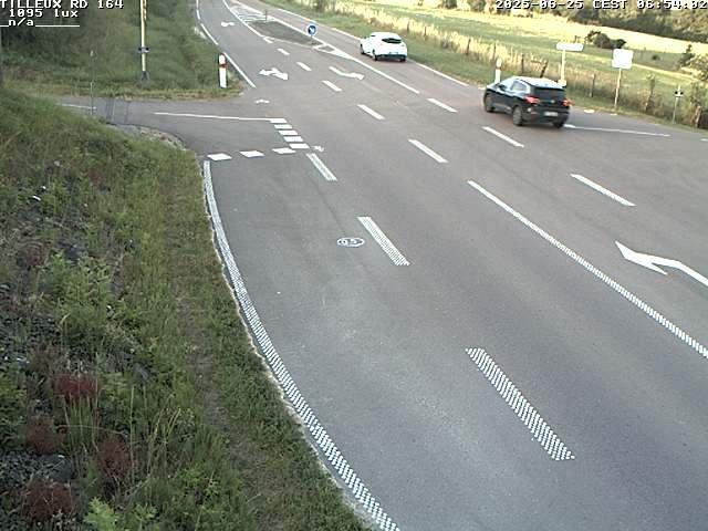 Webcam sur la RD164 à Tilleux. Vue orientée vers Neufchâteau