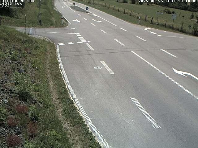 Webcam sur la RD164 à Tilleux. Vue orientée vers Neufchâteau
