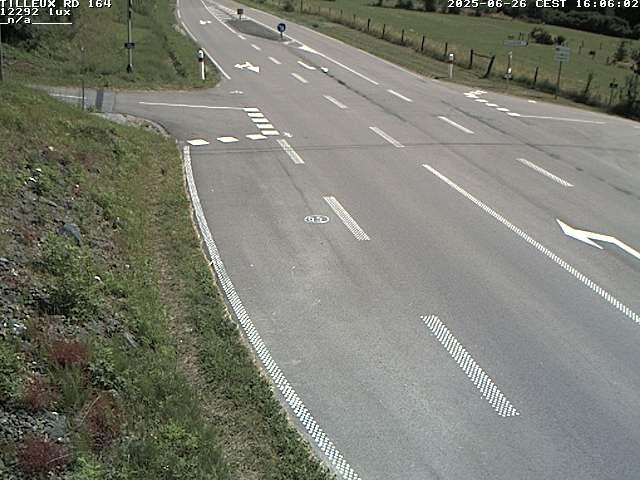 Webcam sur la RD164 à Tilleux. Vue orientée vers Neufchâteau