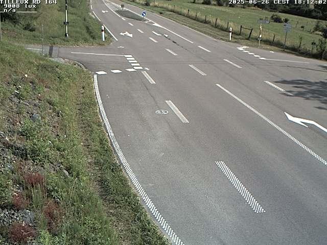 Webcam sur la RD164 à Tilleux. Vue orientée vers Neufchâteau