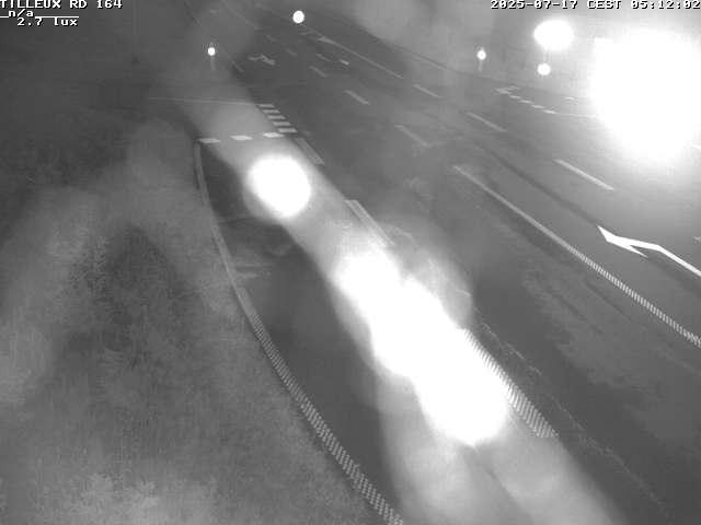 Webcam sur la RD164 à Tilleux. Vue orientée vers Neufchâteau