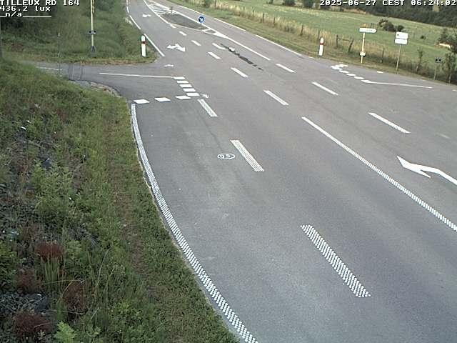 Webcam sur la RD164 à Tilleux. Vue orientée vers Neufchâteau