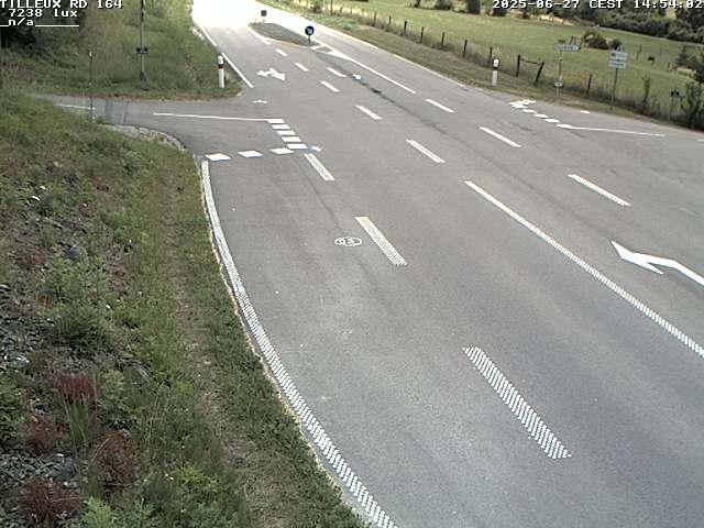 Webcam sur la RD164 à Tilleux. Vue orientée vers Neufchâteau