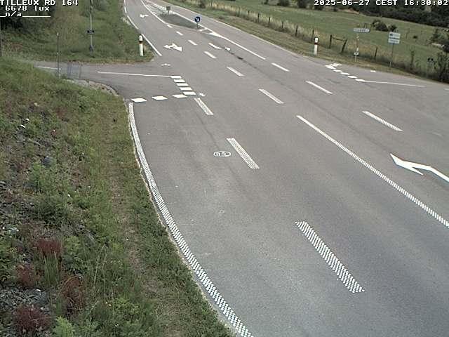 Webcam sur la RD164 à Tilleux. Vue orientée vers Neufchâteau