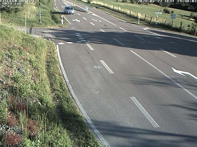 Webcam sur la RD164 à Tilleux. Vue orientée vers Neufchâteau