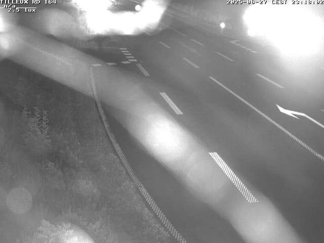 Webcam sur la RD164 à Tilleux. Vue orientée vers Neufchâteau