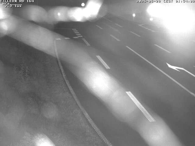 Webcam sur la RD164 à Tilleux. Vue orientée vers Neufchâteau